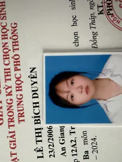 Gia sư Lê Thị Bích Duyên dạy kèm tại nhà