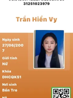 Gia sư Trần Hiển Vy dạy kèm tại nhà