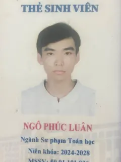 Gia sư Ngô Phúc Luân dạy kèm tại nhà