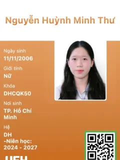 Gia sư Nguyễn Huỳnh Minh Thư dạy kèm tại nhà
