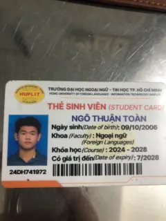 Gia sư Ngô Thuận Toàn dạy kèm tại nhà