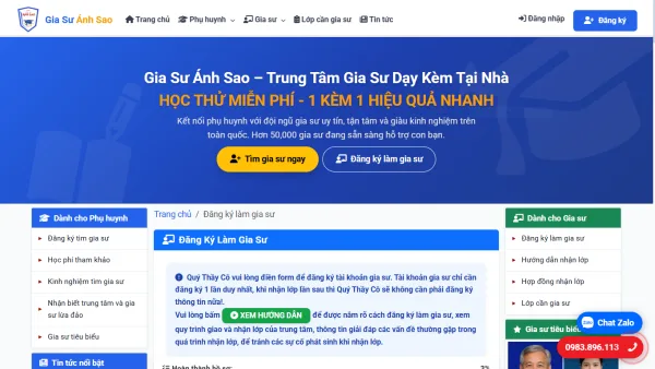 Hướng Dẫn Chi Tiết Đăng Ký Làm Gia Sư